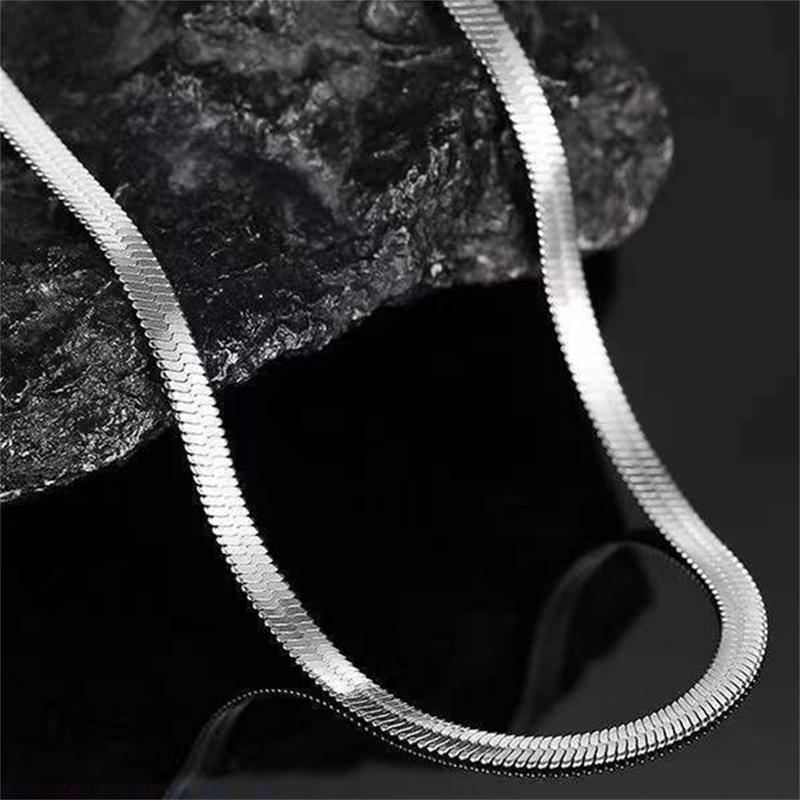 Dây Chuyền Xương Rắn Thép Titan, Thời Trang Và Tối Giản, Dành Cho Nam, Phụ Kiện Hip-Hop, Dây Chuyền