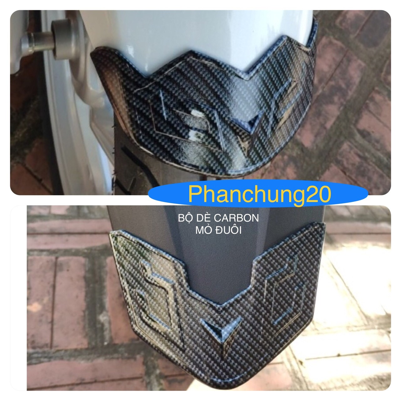 CẶP ỐP MỎ DÈ TRƯỚC / SAU DÙNG CHO ĐỜI XE SH 2017 2018 2019 CACBON