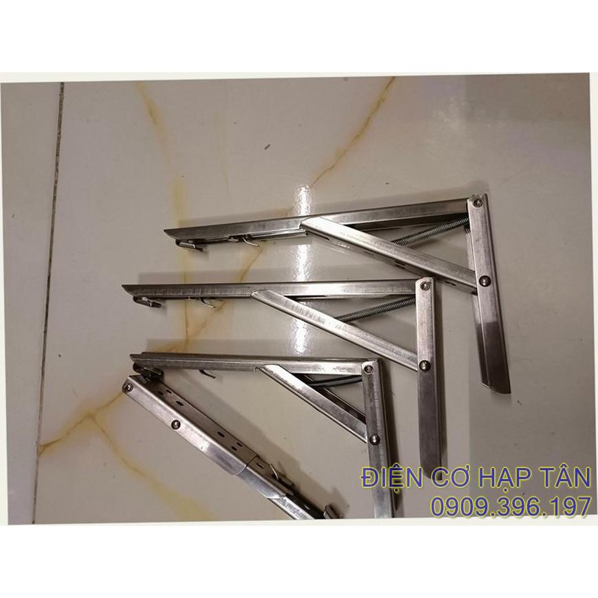 Bản lề gấp gọn INOX 20, 25, 30, 35cm tải trọng 60kg