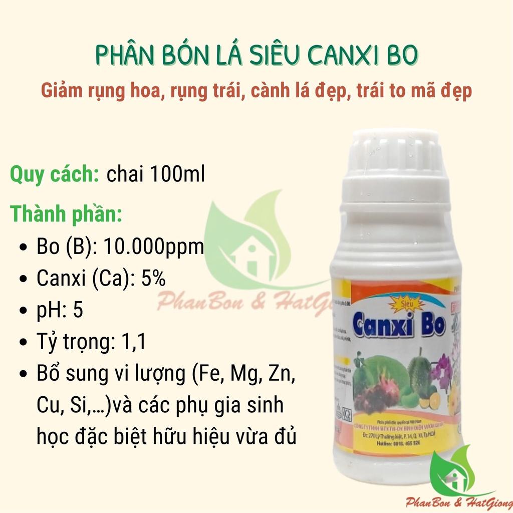Phân Bón Lá Siêu Canxi Bo Chai 100ml - Sản phẩm của Bình Điền Vươn Xanh - Shop Phân Bón và Hạt Giống