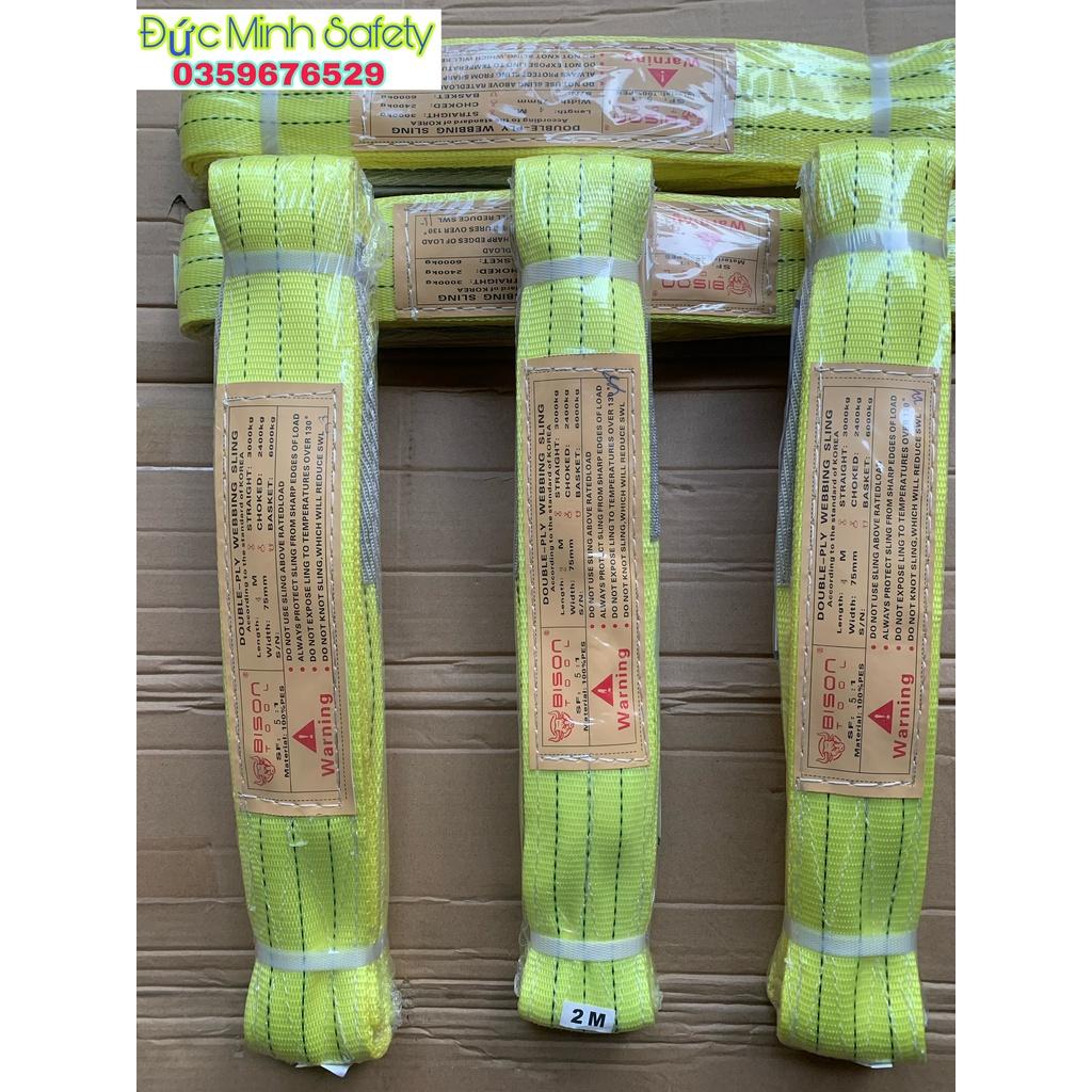 Dây cáp cẩu hàng 3 tấn 3 mét, dây cáp vải bản rộng 75mm