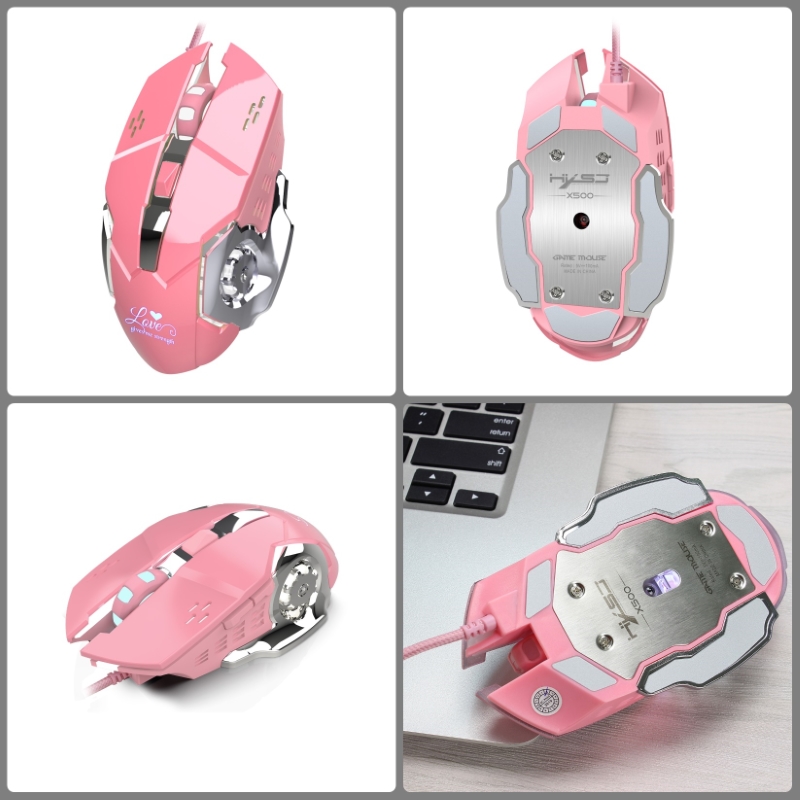 Chuột LED Gaming Mouse X500 Pink