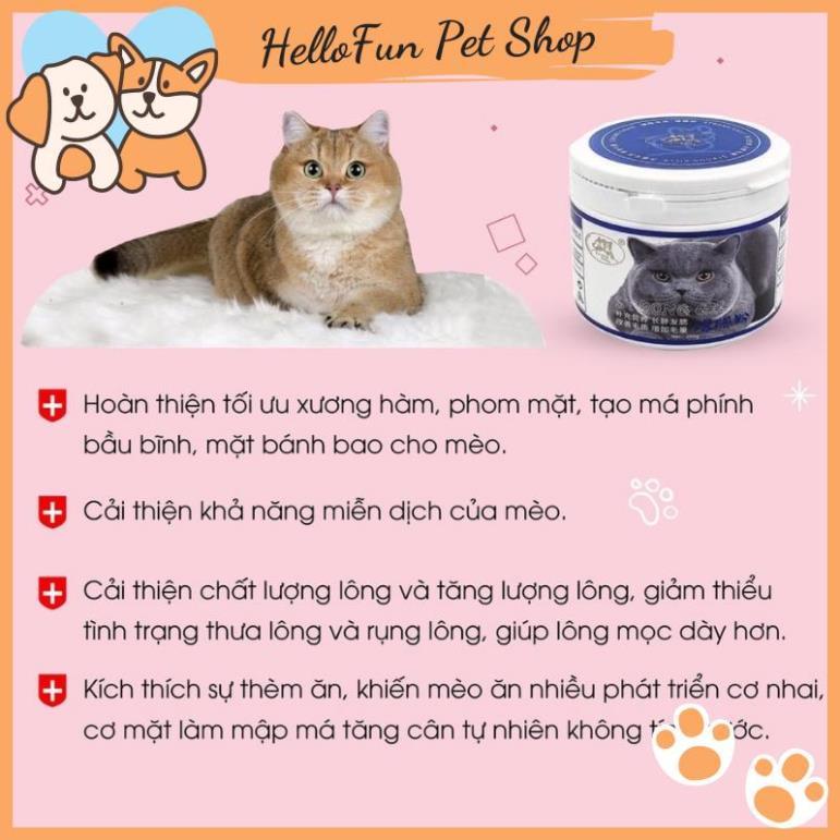 Bột tăng nọng cằm và form mặt bánh bao cho mèo Friend Baby (200g)