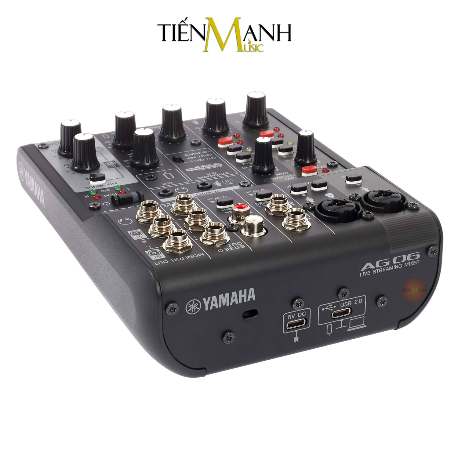 Yamaha AG06 MKII Soundcard Kiêm Bàn Trộn Mixer Audio Interface Stereo Mixing AG6 MK2 Phòng Thu Studio Mix Hàng Chính Hãng