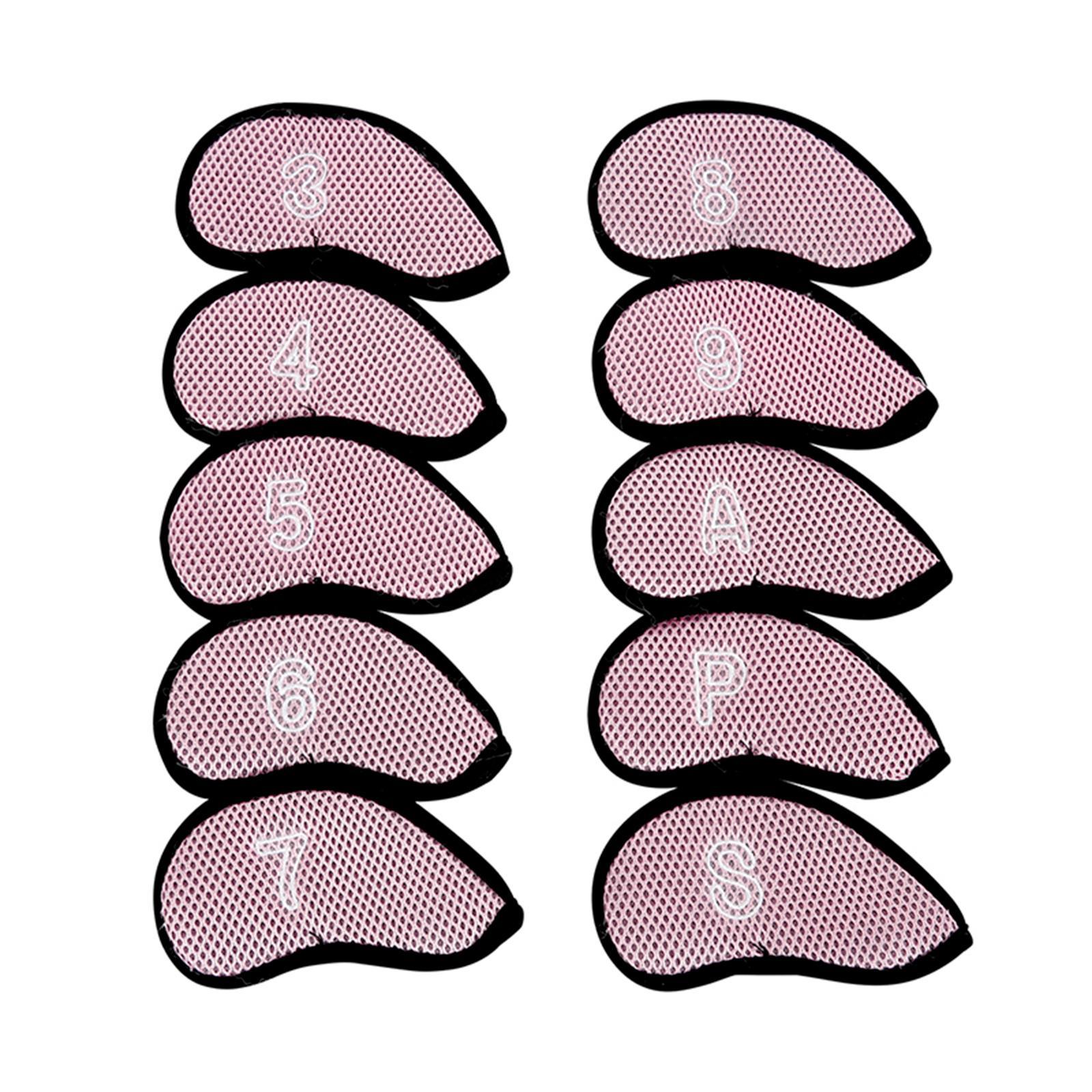 10Pcs Golf Iron Head Covers Protection Golf Wedges Headcovers Wrap Iron Putter Clubs Case Golf Iron Cover for Training Equipment