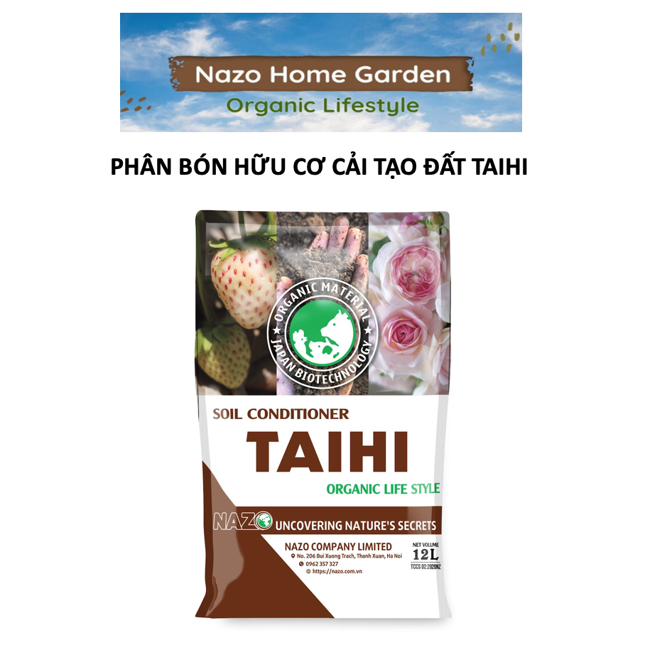 Phân bón hữu cơ cải tạo đất TAIHI (Túi 12Lít)