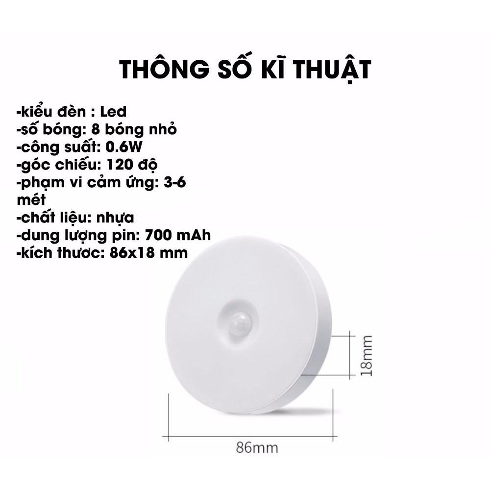 Đèn led cảm ứng tích điện sạc pin tiện lợi