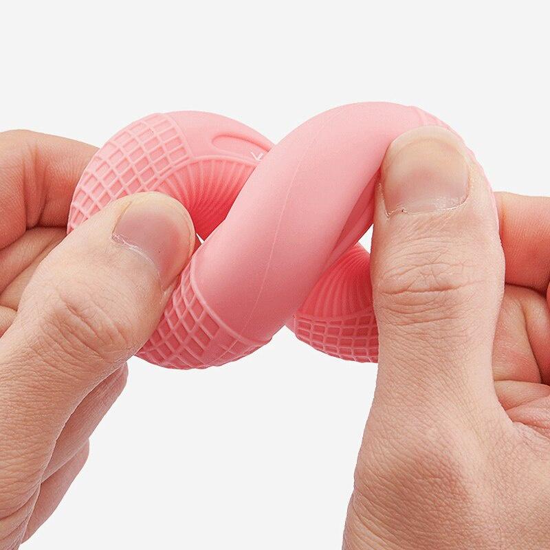 Adjustable Silicone Handshake 20-80 Pounds Grip Ring Finger Forearm Trainer Expander Wrist Muscle Exercise Gym Fitness