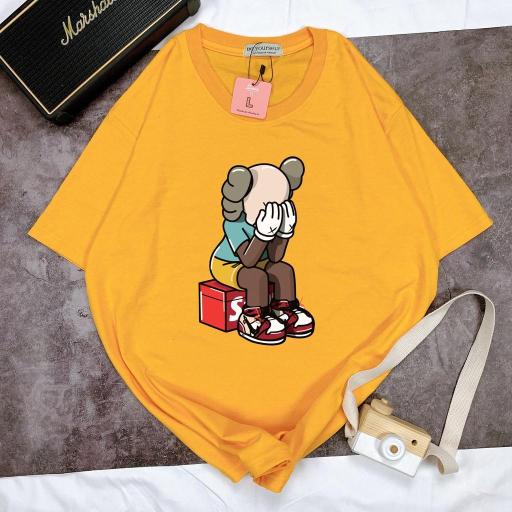 Áo thun tay ngắn Be Yourself unisex size M L XL - Gấu Ngồi khóc