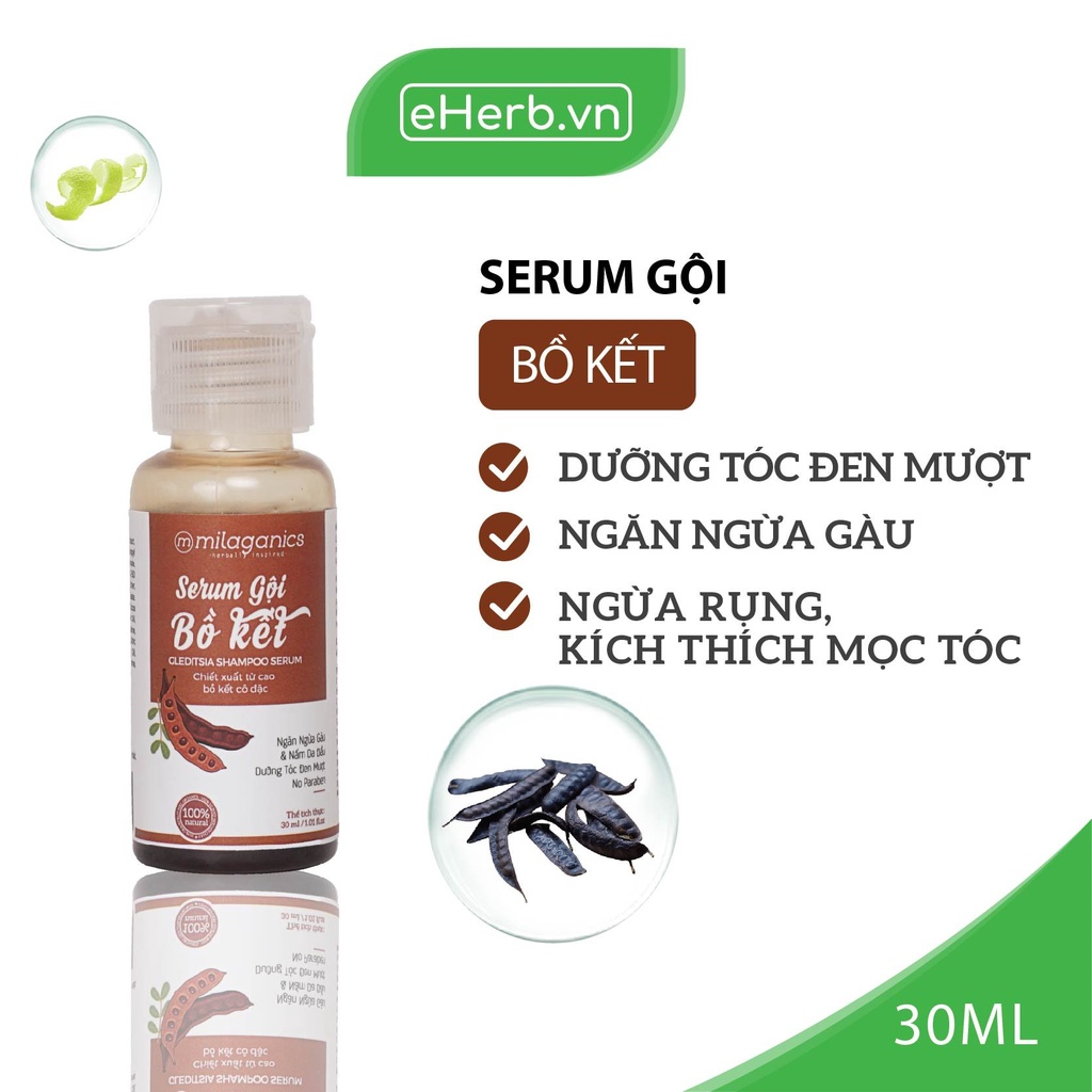 [3 Loại] Dầu Gội Thiên Nhiên Milaganics (Bưởi, Bồ Kết, Gừng Sả)