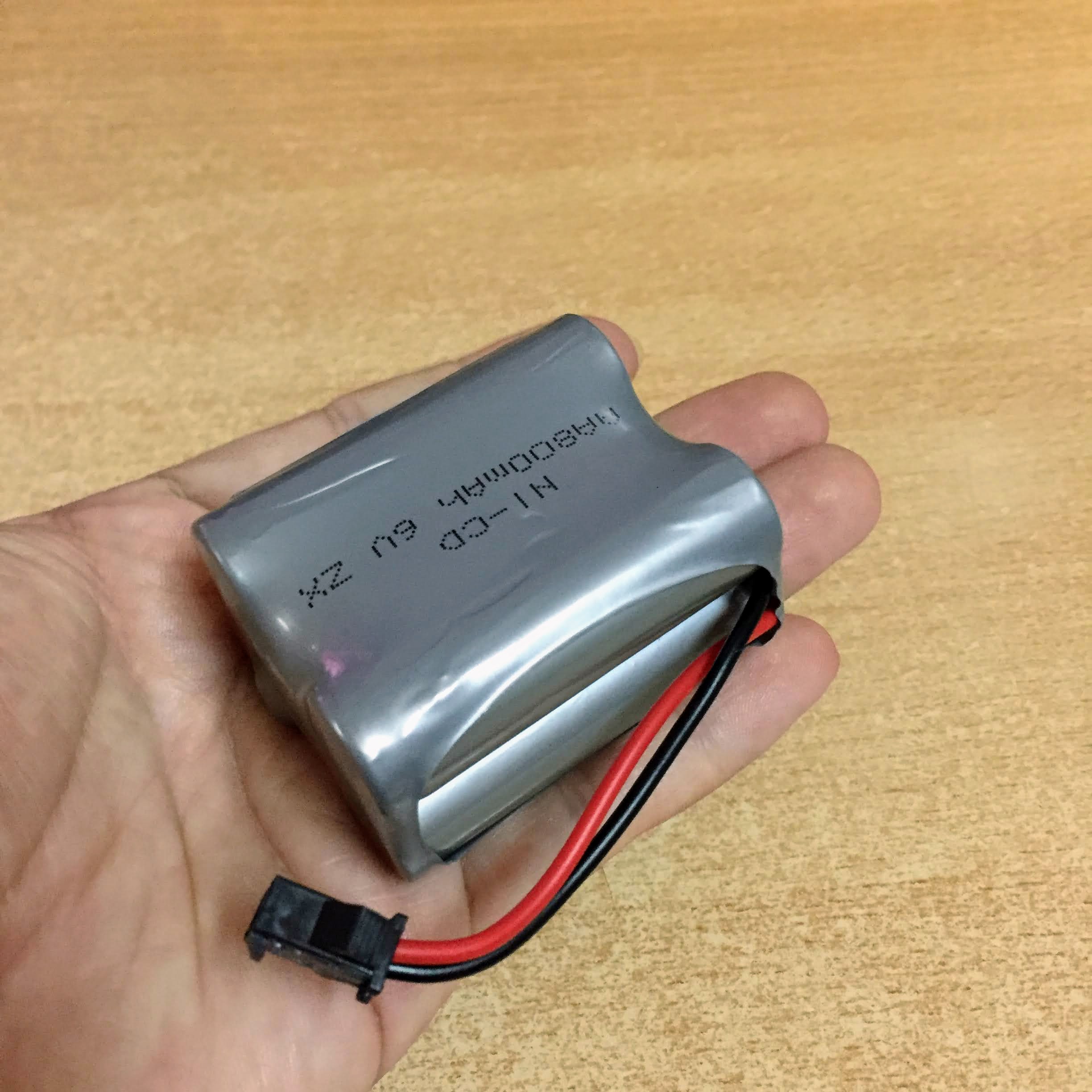 Pin sạc 6V dung lượng 800mAh xếp tầng chân cắm Jack SM càng cua đen