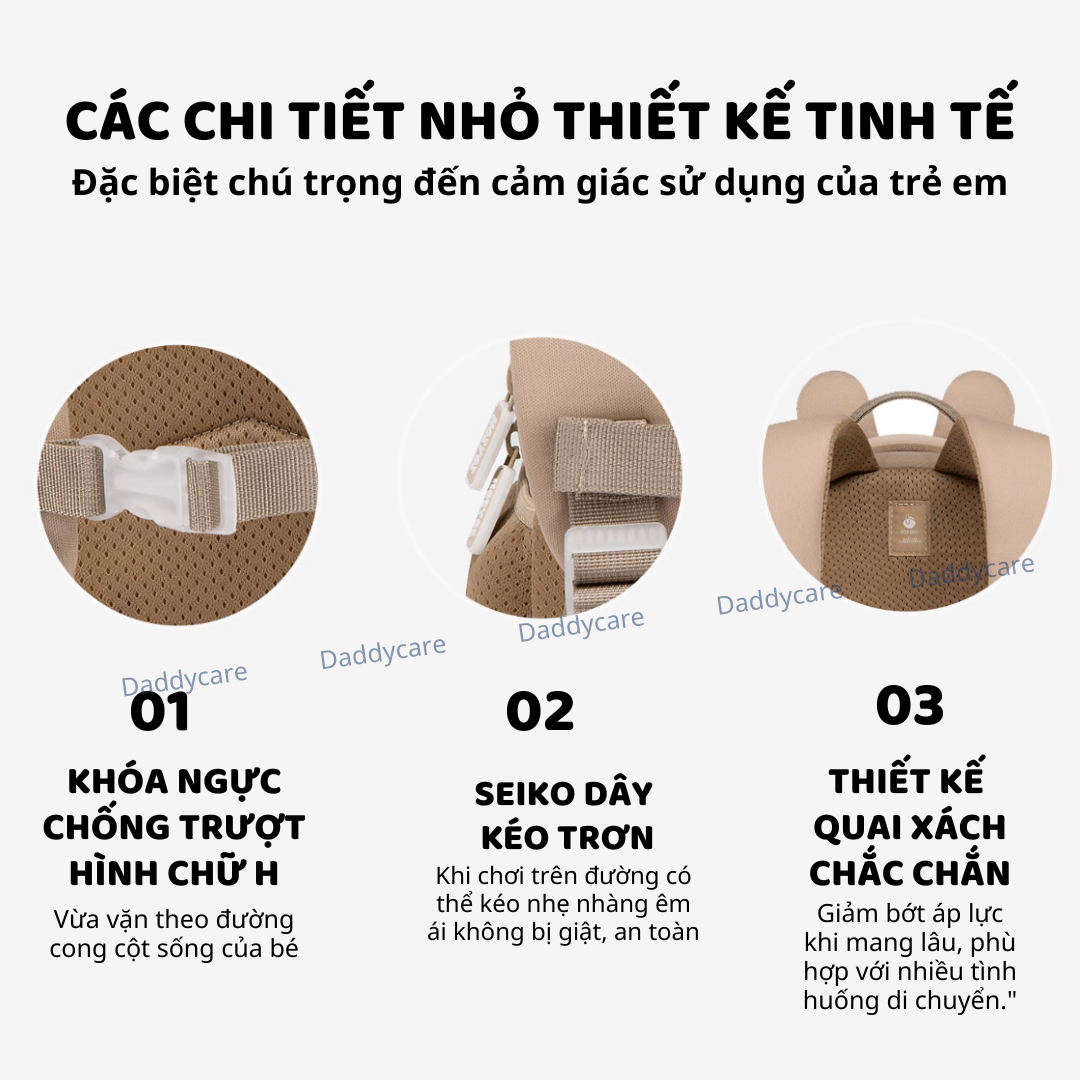 Balo cho bé mầm non chính hãng Zoyzoii Animal Series Safety Backpack