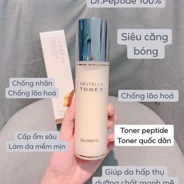 Nước Hoa Hồng Dưỡng Ẩm Phục Hồi Da Dr.Pepti+ Centella Toner 180ml