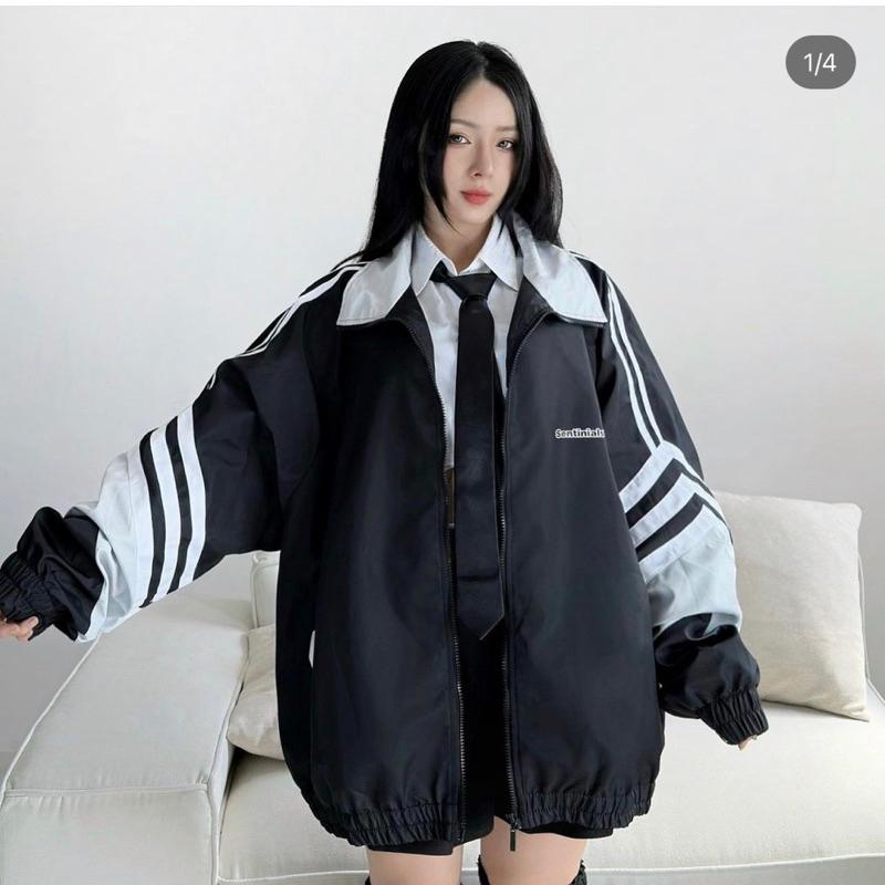 Áo khoát chống nắng SENTIAL CỔ BẺ mero dày dặn mẫu mới đẹp-A2069 - Đen
