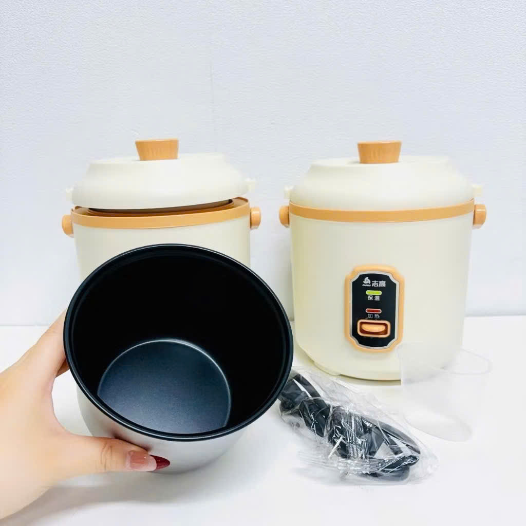 Nồi Cơm Điện Đa Năng 1.2L – Nấu Cơm, Hầm Cháo, Hấp, Xào, Luộc Siêu Tiện Lợi - HÀNG CHÍNH HÃNG MINIIN