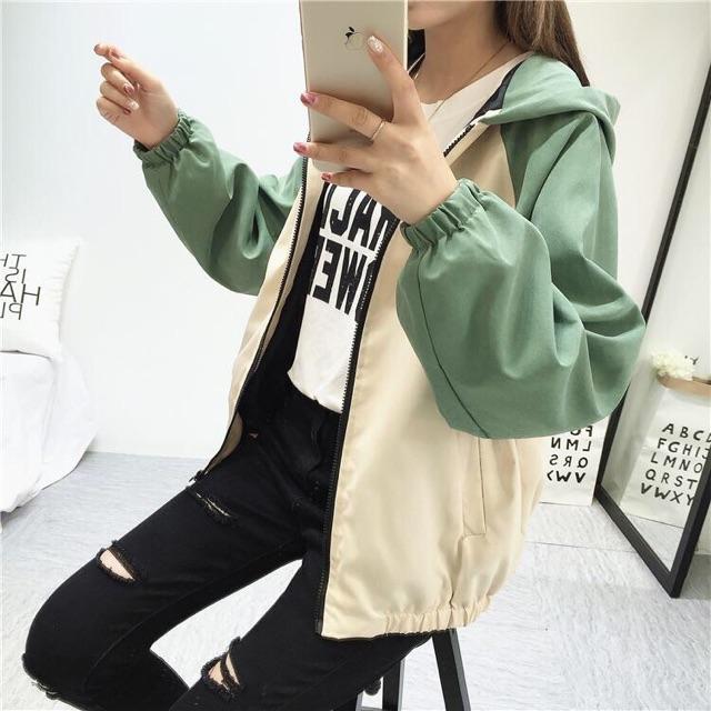 ÁO KHOÁC GIÓ NỮ FORM RỘNG CÁ TINH