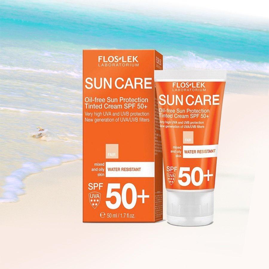 Kem chống nắng kiềm dầu Floslex Sun Care Oil Free Sun Protection Tinted Cream 50ml Floslek Suncare