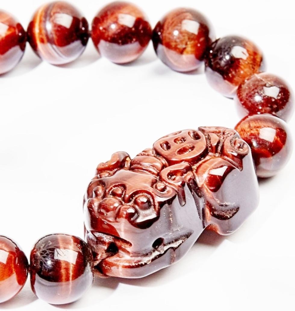 Lắc Tay Tỳ Hưu Opal Mắt Hổ Tự Nhiên 10MM