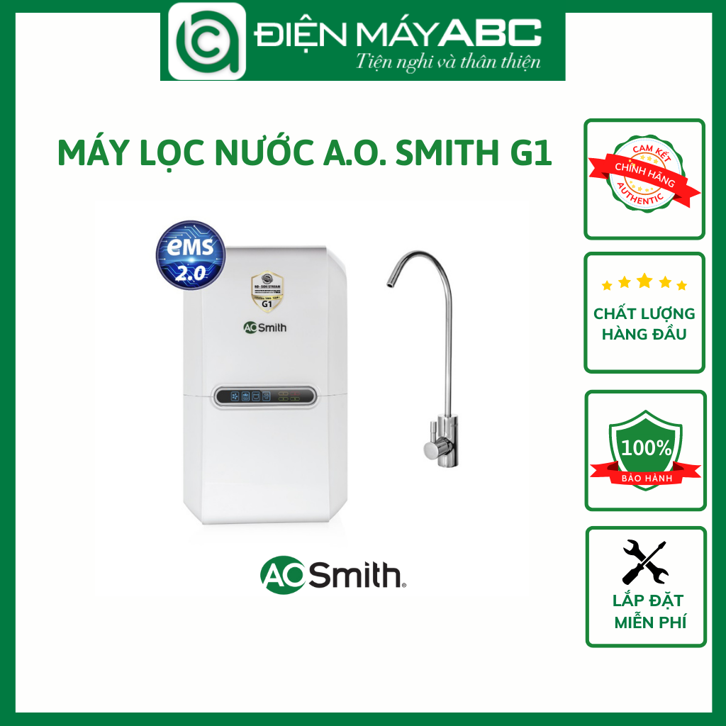 Máy lọc nước A. O. Smith G1 - Hàng Chính Hãng