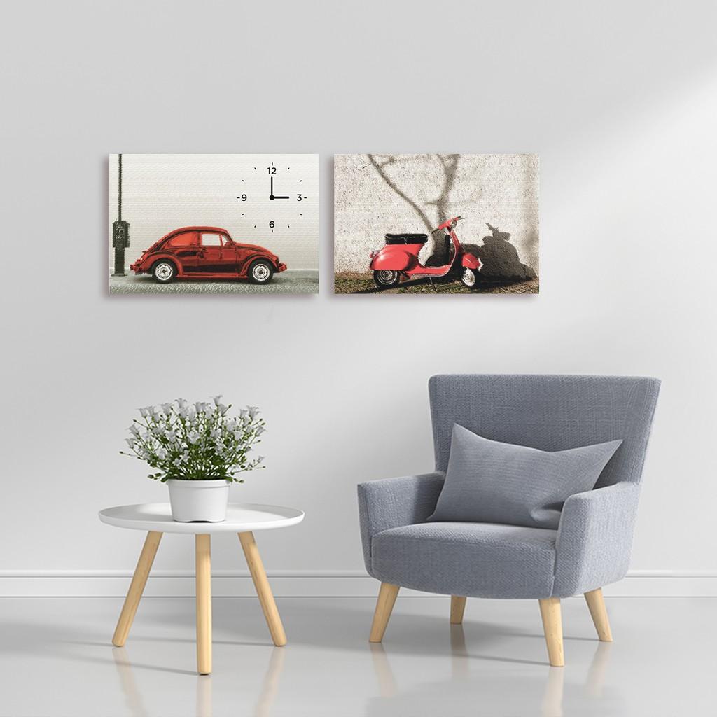Bộ 2 tranh treo tường “red car” – W321