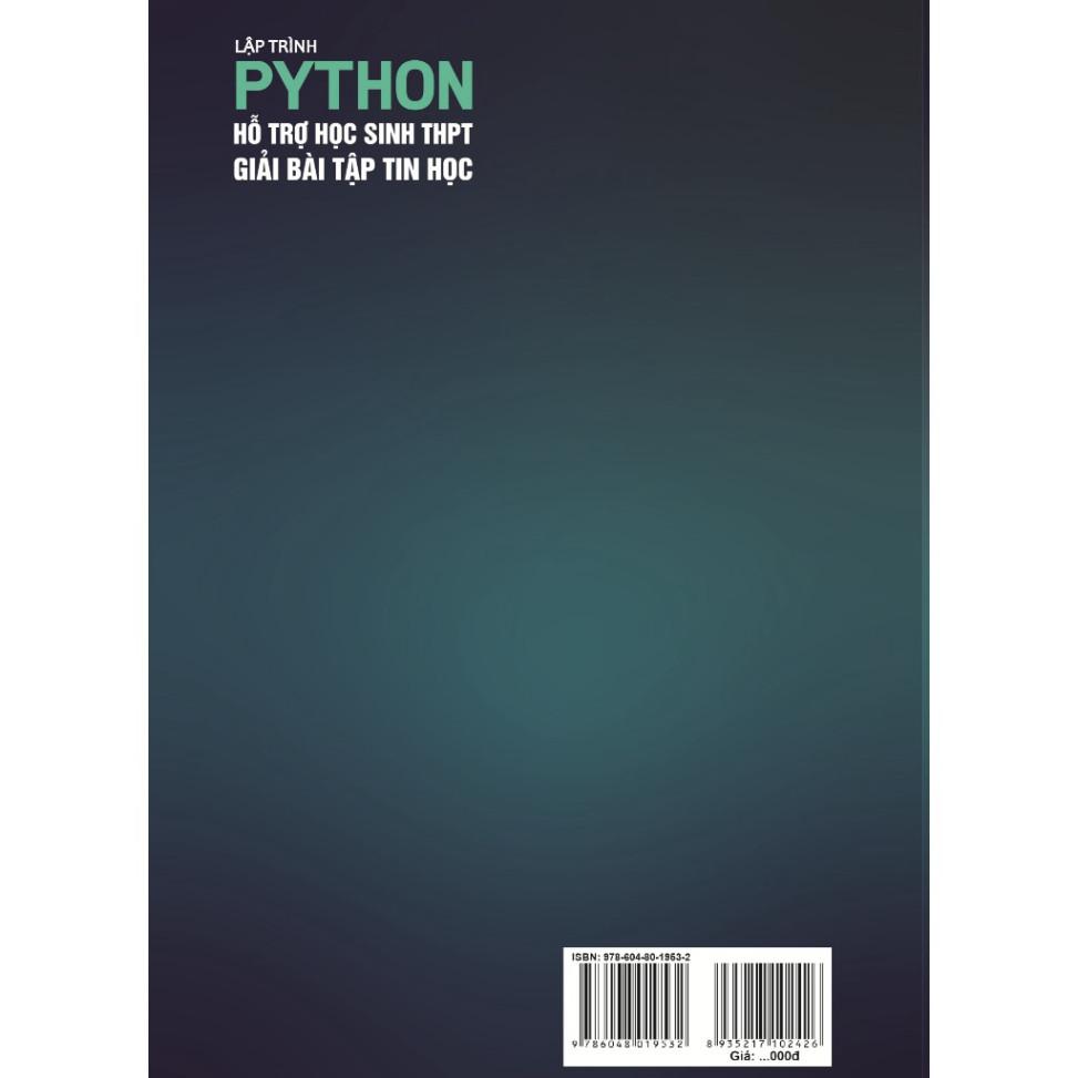 Lập trình Python hỗ trợ học sinh THPT giải bài tập tin học ( TT)