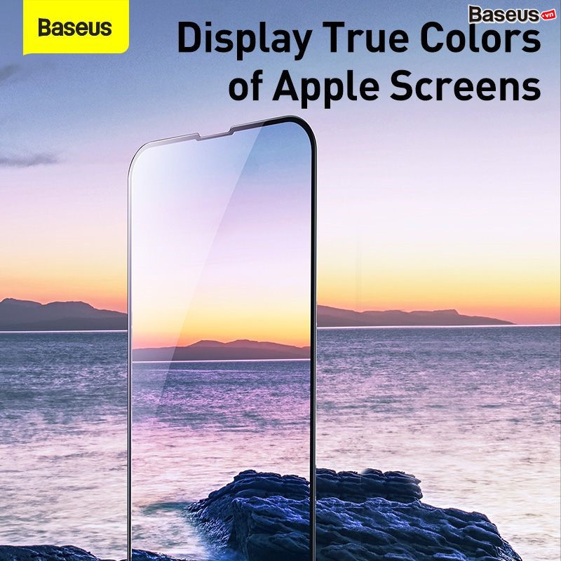 Kính cường lực Baseus 0.23mm curved-screen tempered glass screen protector with crack-resistant edges For iP 13 - hàng chính hãng