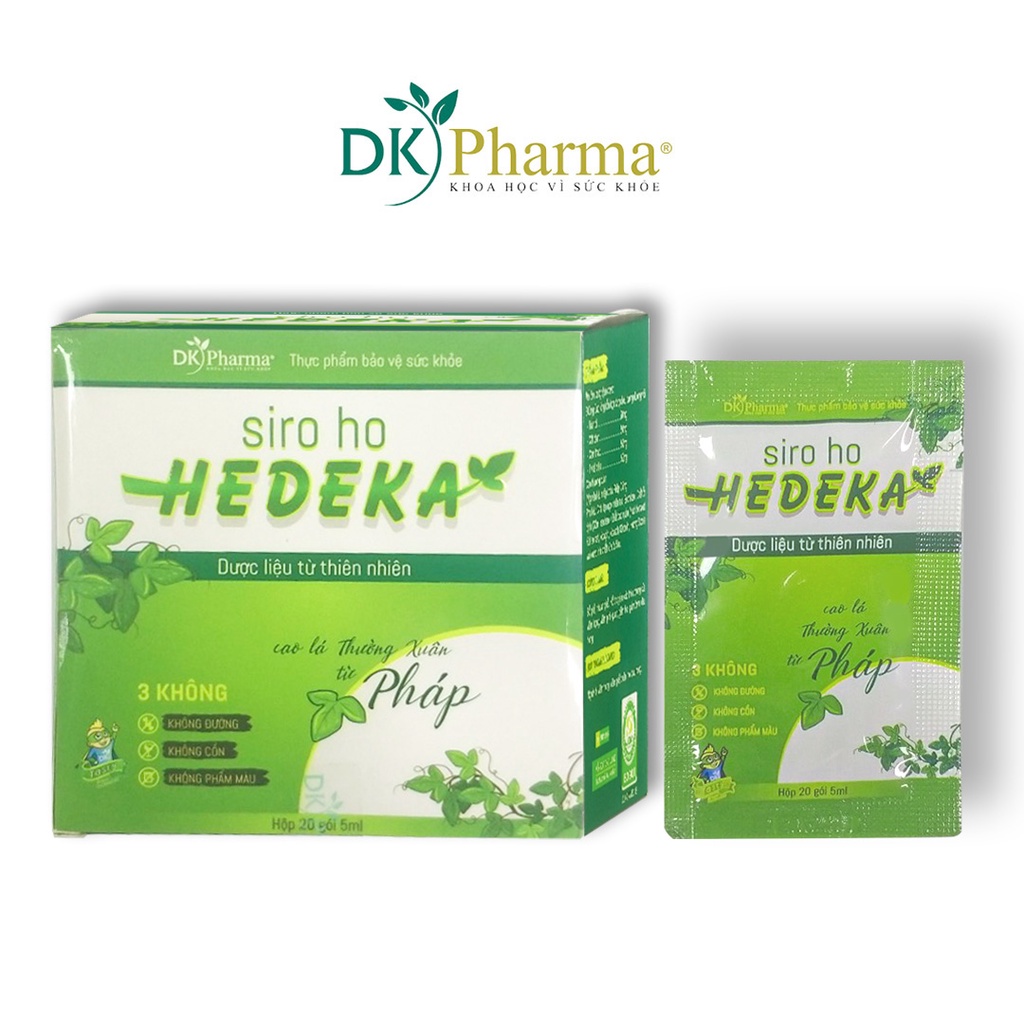 Siro ho DK Pharma Hedeka - Hộp 20 gói