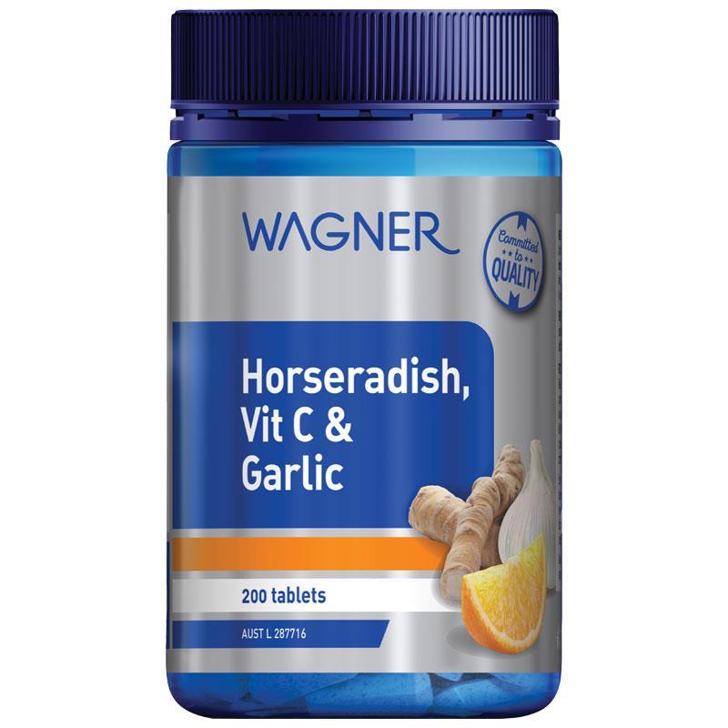 Wagner Horseradish Vitamin C & Garlic 200 Tablets