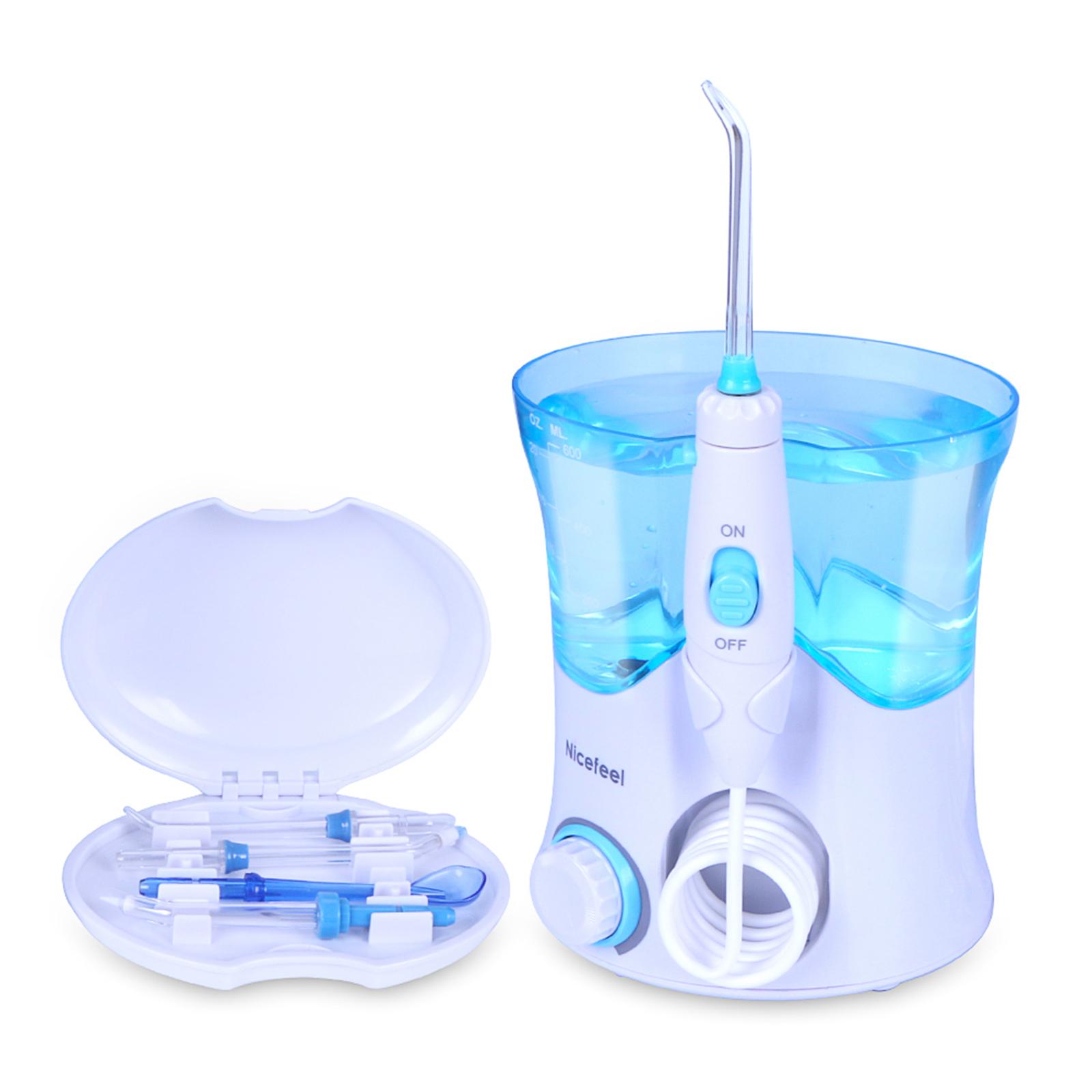Máy Tăm Nước Điện Với Bình Chứa Nước 600Ml Làm Sạch Răng 10 Chế Độ