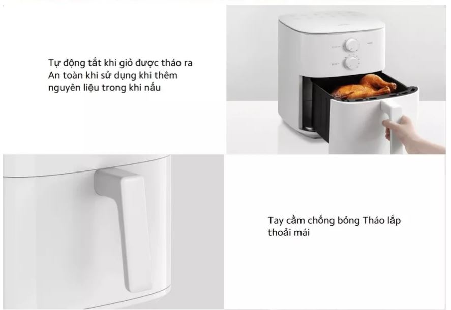 Nồi Chiên Không Dầu Xiaomi Air Fryer Essential 6L – Dung Tích Lớn, Giòn Ngon Mỗi Ngày - GiaPhucStore | Hàng Chính Hãng