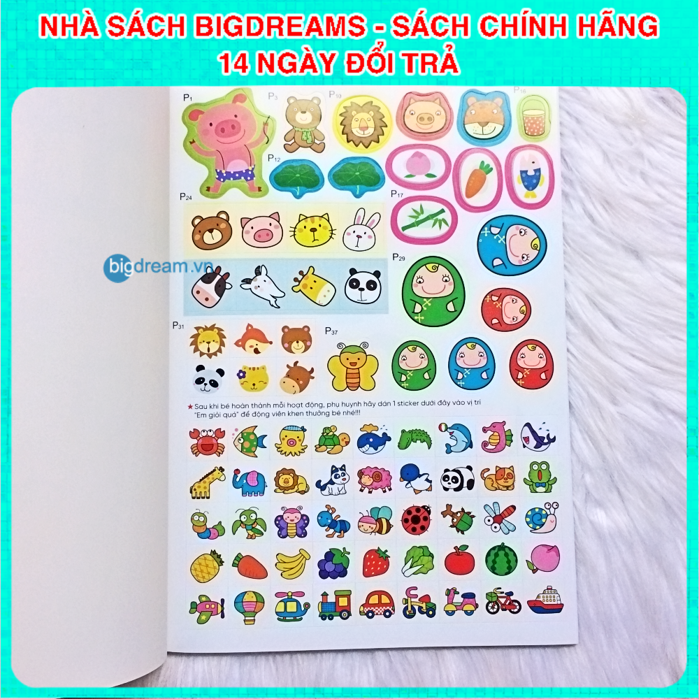 Phát triển IQ Khả năng cảm nhận không gian Rèn luyện tư duy não bộ 2-4 tuổi - Tặng kèm sticker bóc dán thông minh