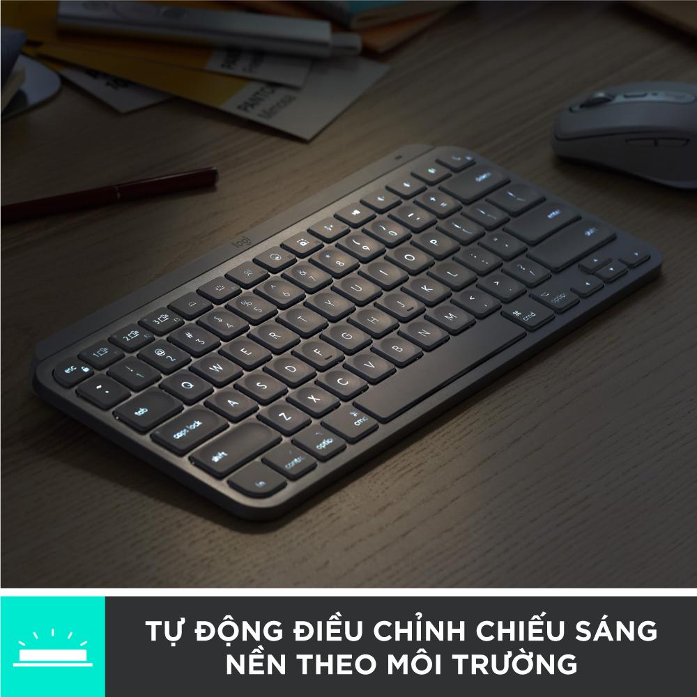 Bàn phím không dây Bluetooth Logitech MX Keys Mini - Hàng Chính Hãng