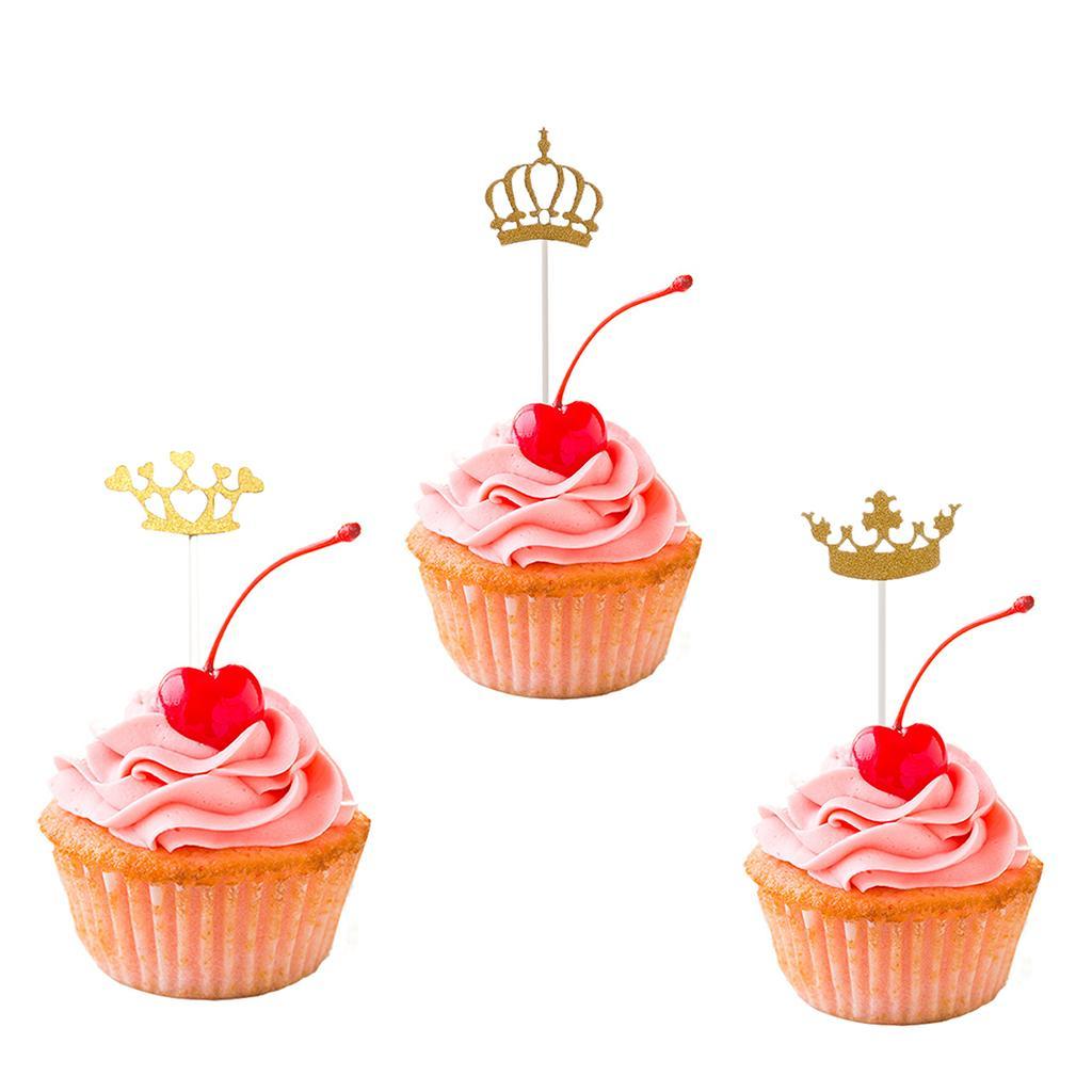 5Pcs Gold Crown Cake Topper Wedding Cake Topper Decoration Special SKCQ001