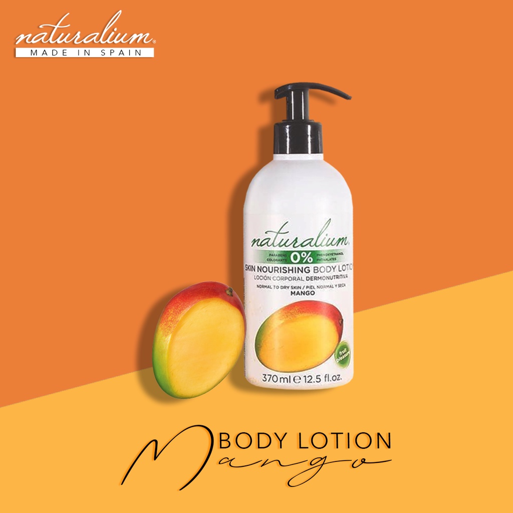 Sữa dưỡng thể NATURALIUM Skin Nourishing Body Lotion hương xoài 370ml dưỡng da, chống nhiễm nấm da