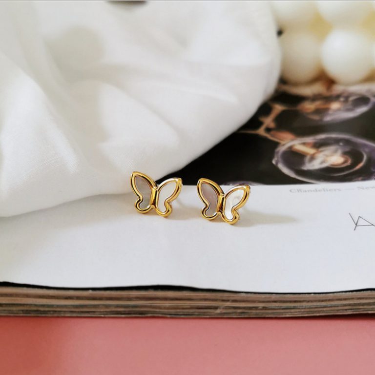 Bông Tai Bướm Xinh Titan Ko Đen TT 3751