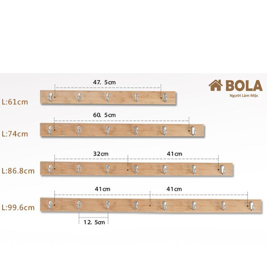 Móc Treo Quần Aó - Móc Treo Tường Bằng Gỗ Cao Cấp Bola