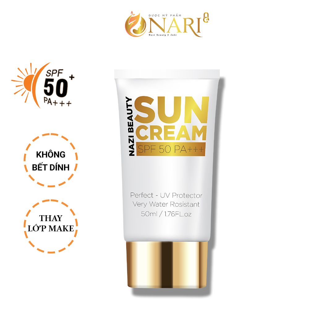 Kem chống nắng dưỡng da dưỡng trắng Nari (Sun Cream) Thay make bảo vệ làn da các tia cực tím UVA UVB Sở hữu chỉ số SPF 50 ++