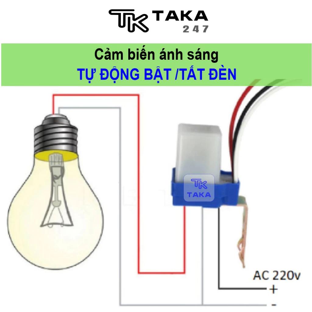 Công tắc cảm biến ánh sáng tự động bật tắt bóng đèn ngoài trời thông minh giúp tiết kiệm điện AS10 AC220V-10A