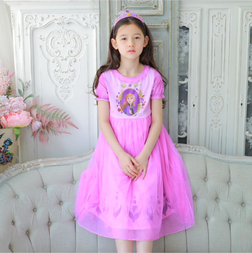 Váy mặc nhà Anna  - kèm phụ kiện cho bé