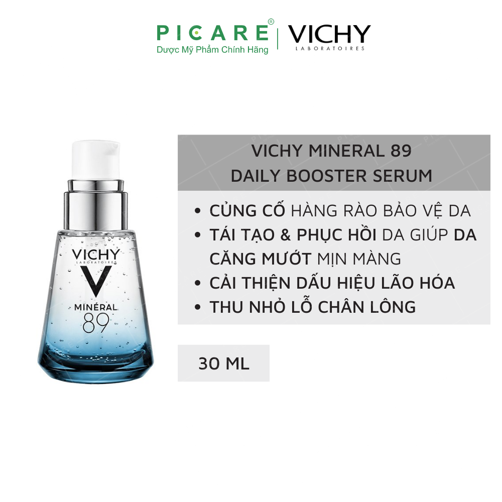 Combo Dưỡng Da Căng Mịn Vichy Mineral 89 30ml + Xịt Khoáng Thermal 50ml