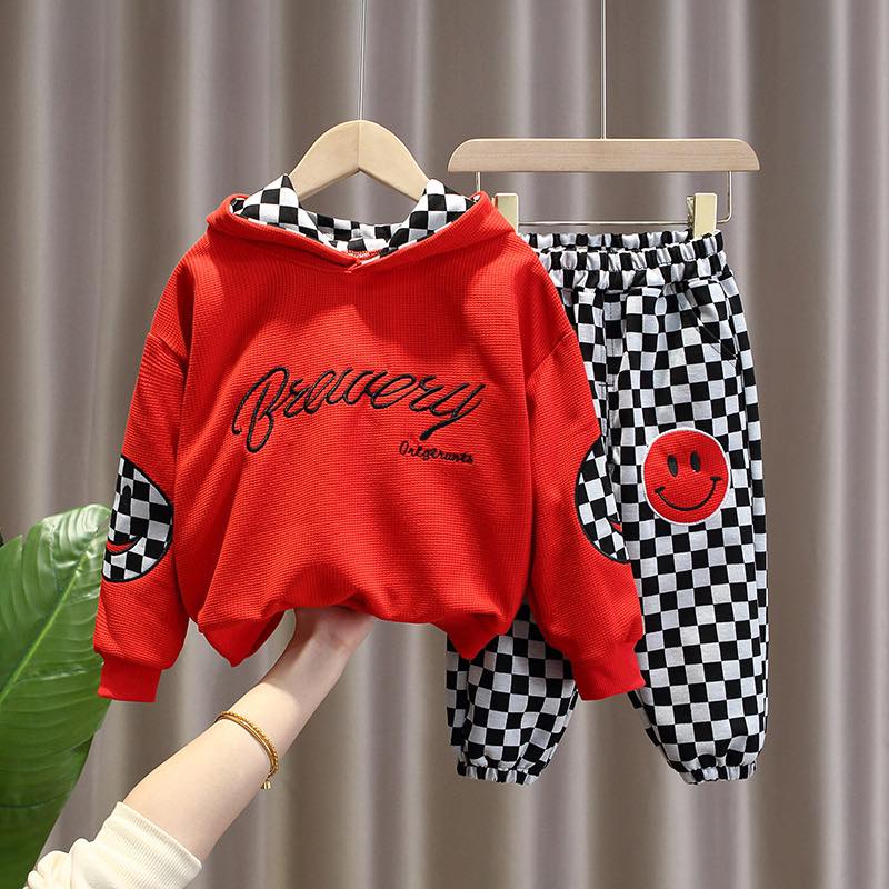 Set quần áo nỉ mũ đỏ hoodie Brewery cho bé hàng loại đẹp  - Đồ Bộ thu đông cao cấp trẻ em