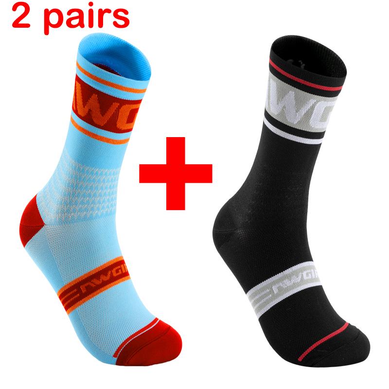 2 chiếc vớ xe đạp chuyên nghiệp đi xe đạp đi xe đạp nam nam Color: 2pairsH Size: 39-45