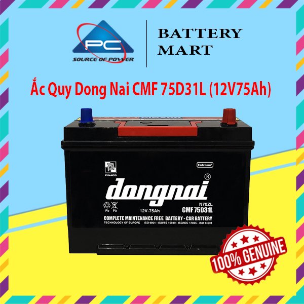 Bình Ắc Quy 12V-75Ah, Ắc Quy Dong Nai CMF 75D31L