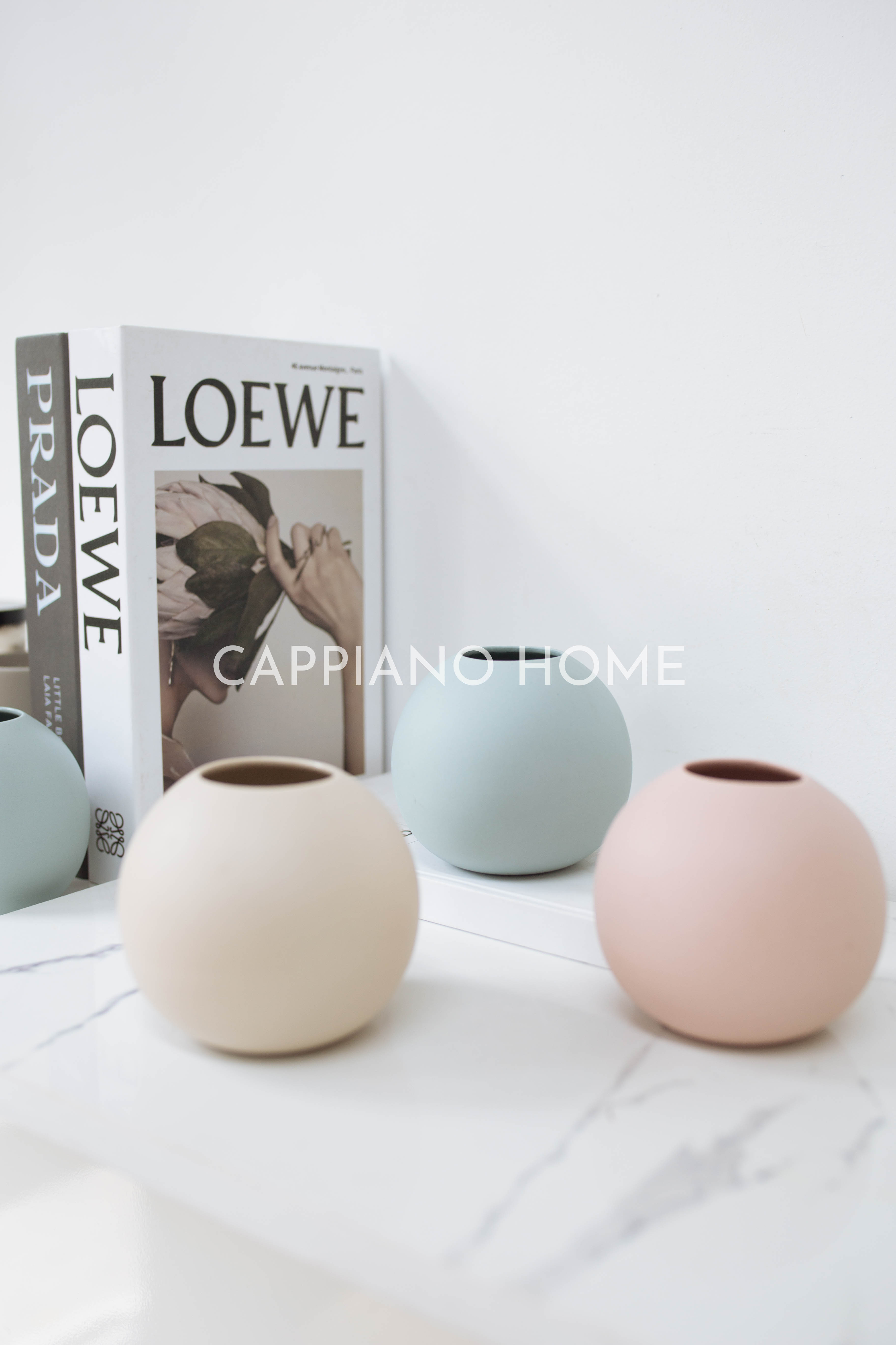 Lọ hoa mini hình tròn, bình hoa trang trí tiện lợi | Cappiano home