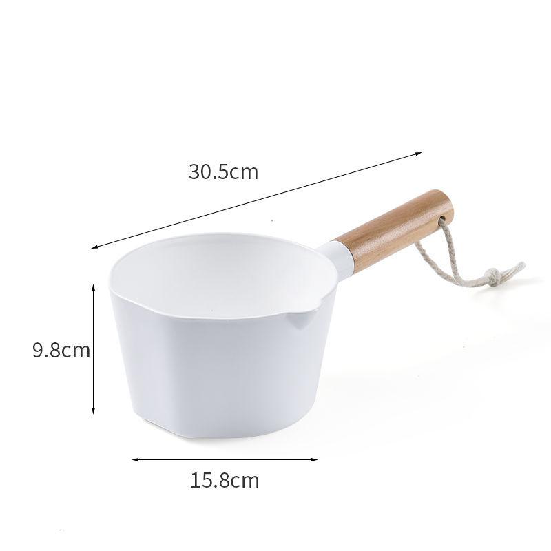 Muỗng múc nước Gáo múc nước Tay cầm bằng gỗ Muỗng múc nước tắm Muỗng nhà bếp Phòng tắm Tắm Tóc Viện trợ giặt Dụng cụ gia đình