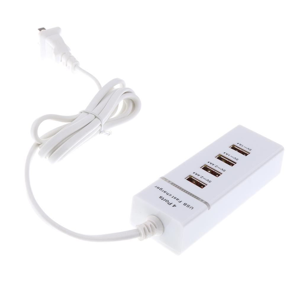 4Port USB3.0 Hi-Speed Compact Hub Adapter Socket For PC Laptop US Plug