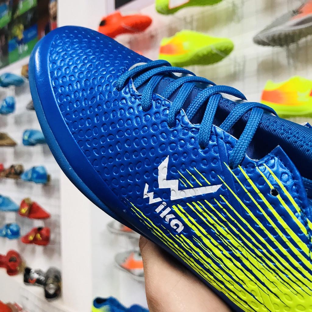 2 chiếc giày bóng đá thể thao phủi chính hãng Wika Flash Xanh Blue