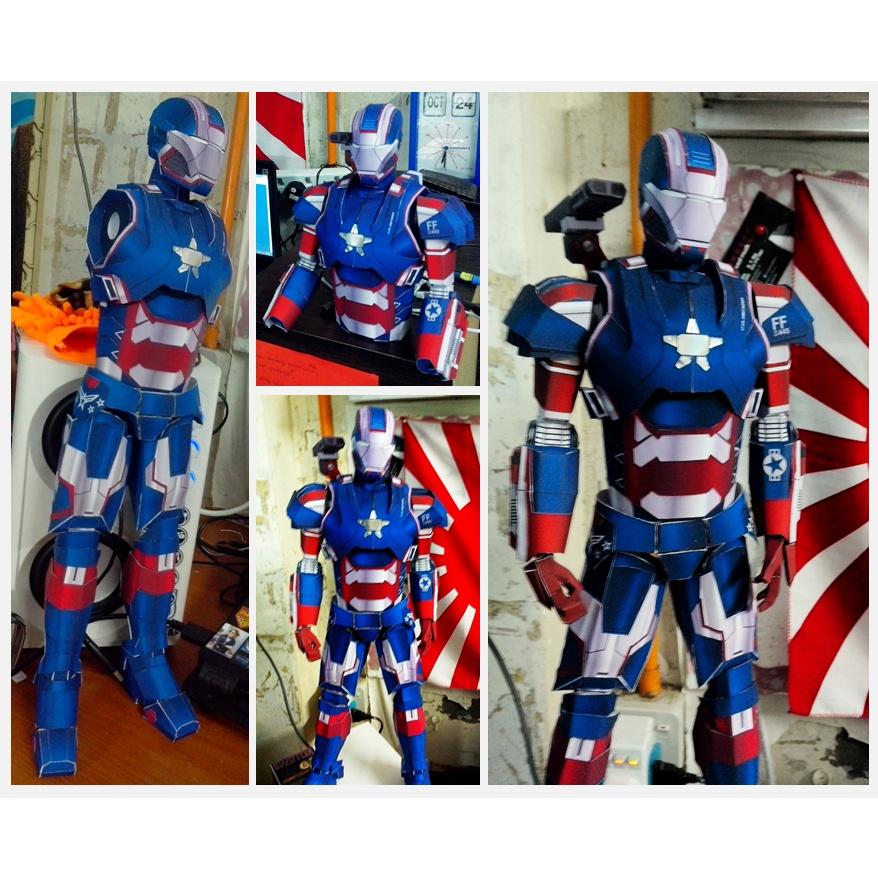 Mô hình giấy Iron Mann Patriot tỉ lệ 1/6