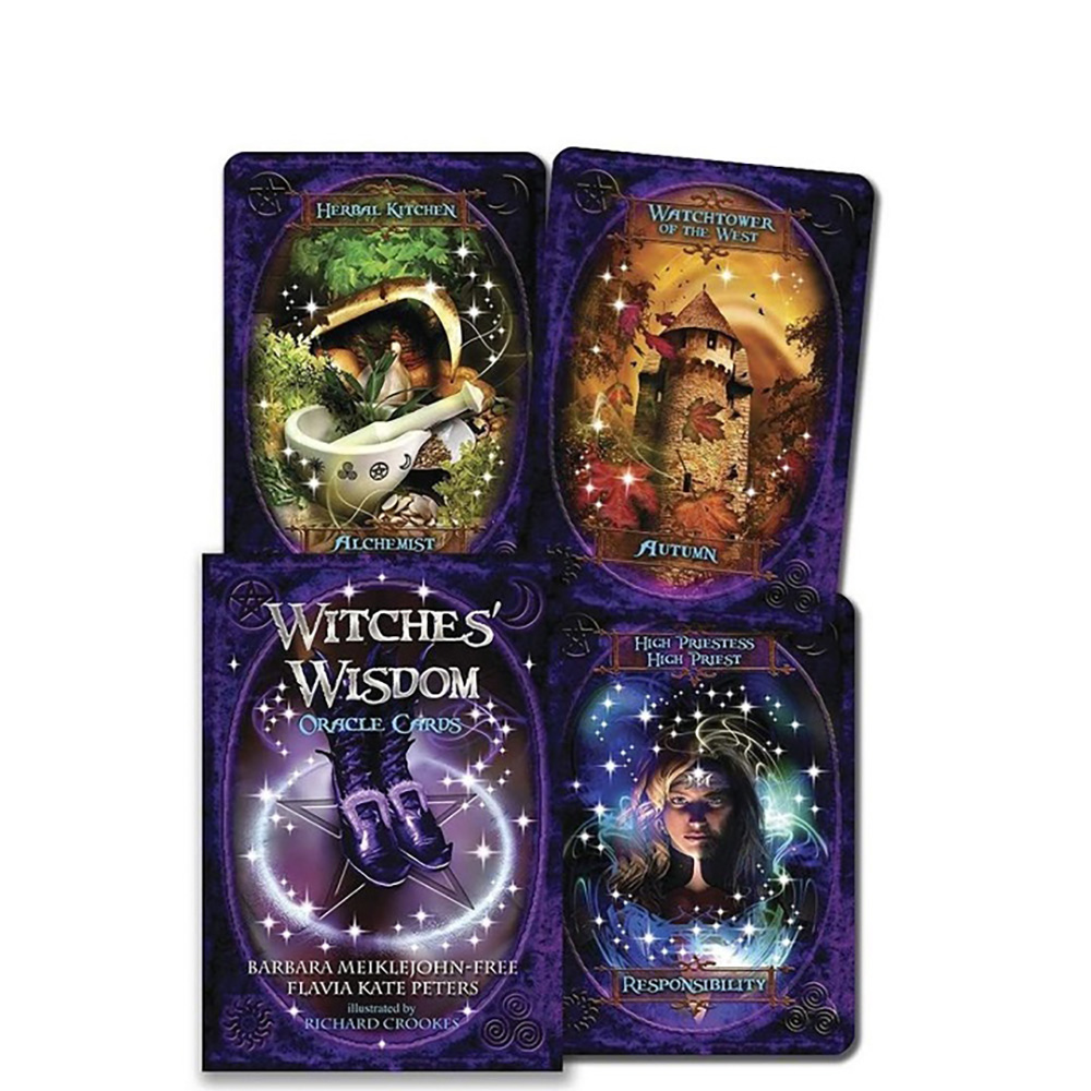 Bộ Bài Oracle Witches Wisdom Oracle Tặng Đá Thanh Tẩy