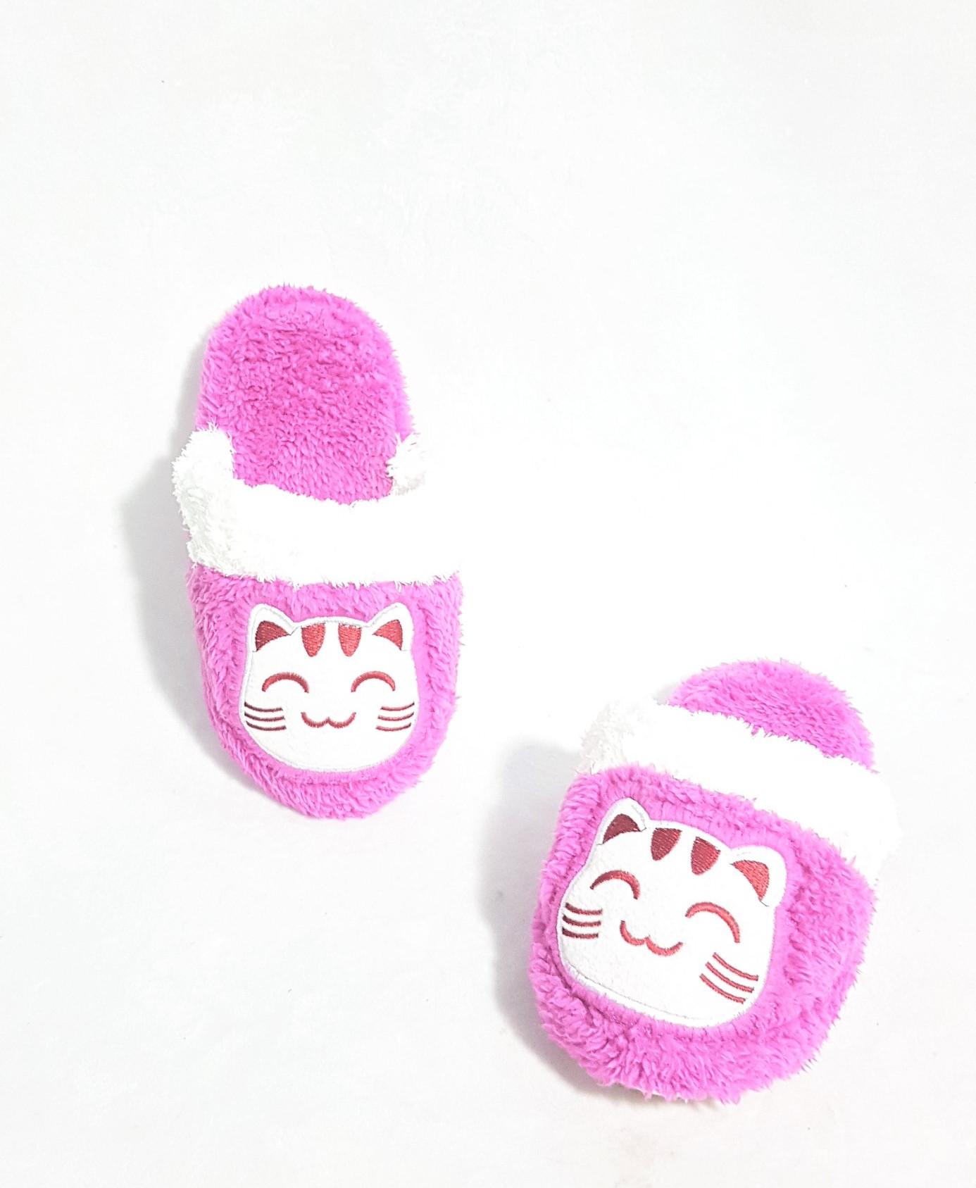 Dép đi trong nhà trẻ em Easy Life Slippers LUCKY CAT 3310 - Hồng Sen - 30/31